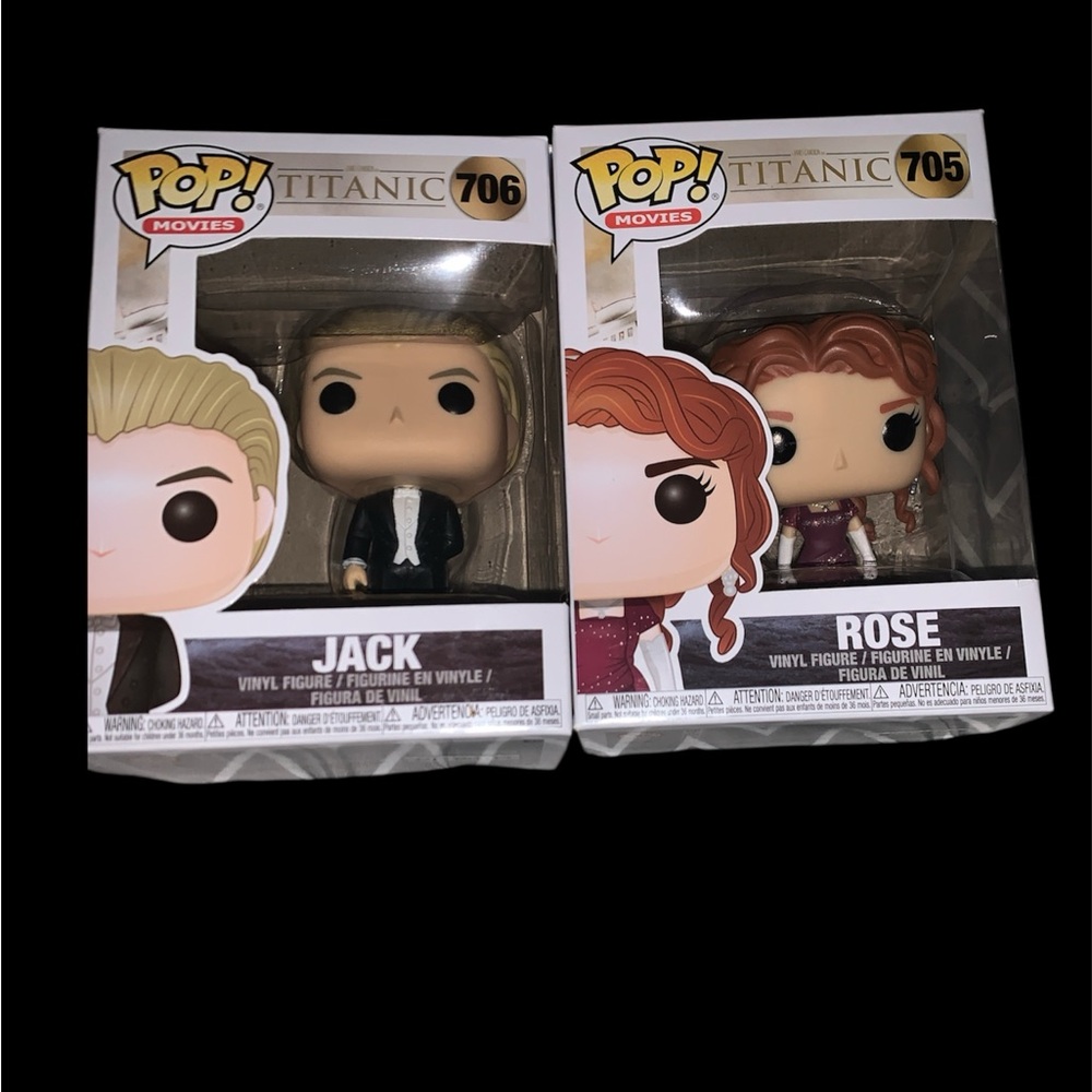 New Vaulted 2018 Funko Pop! Movies Titanic Jack (Dicaprio) & Rose Funko Bundle